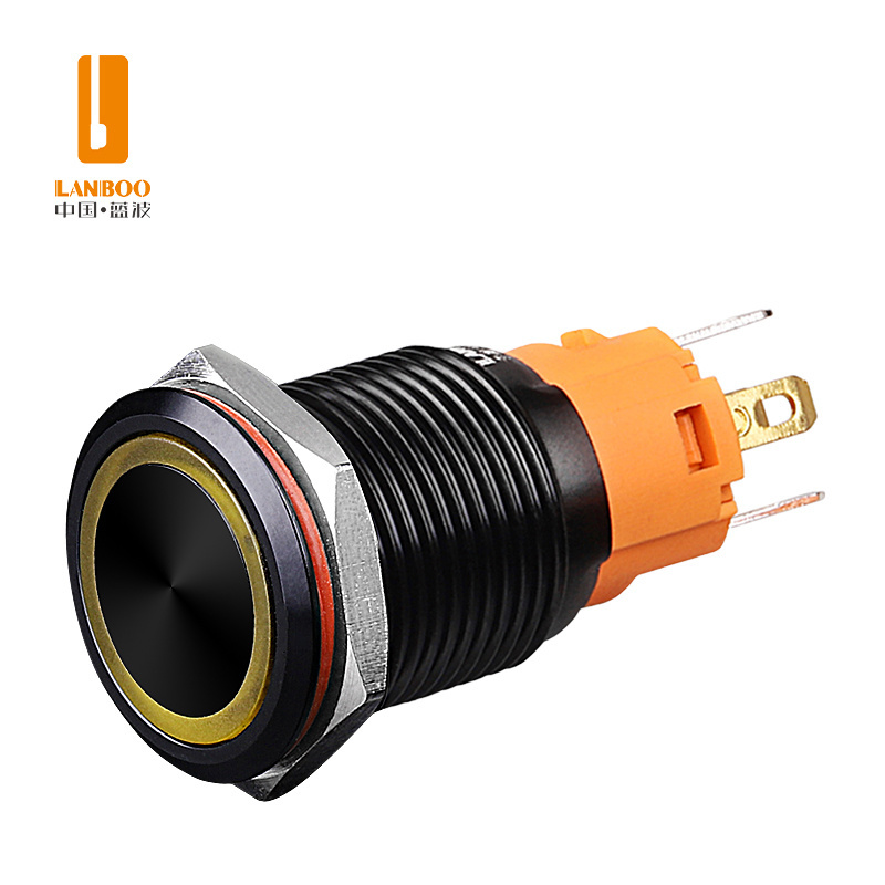 LB19A arcade game machine automotive bi-color push button switch