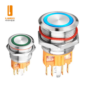 LANBOO 22B Series Push Button Switch For Kitchen Hood With Plat Without LED  high current 7A