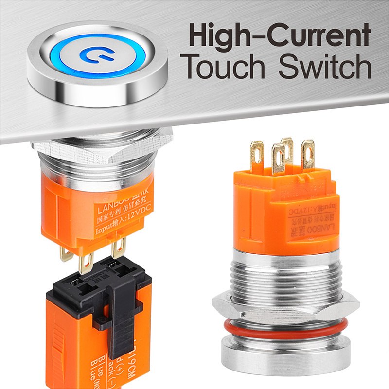 WINDOO 19/22 19mm touch button switch with led light concact control soft touch push button switch inductive switch waterproof