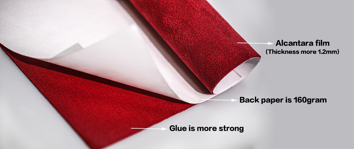 1.2 mm Velvet Suede PVC Faux Artificial Upholstery Synthetic Self Adhesive Leather Sticker Roll for Car Interior Repair