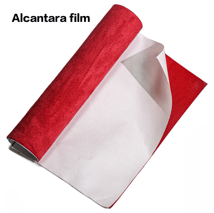 1.2 mm Velvet Suede PVC Faux Artificial Upholstery Synthetic Self Adhesive Leather Sticker Roll for Car Interior Repair