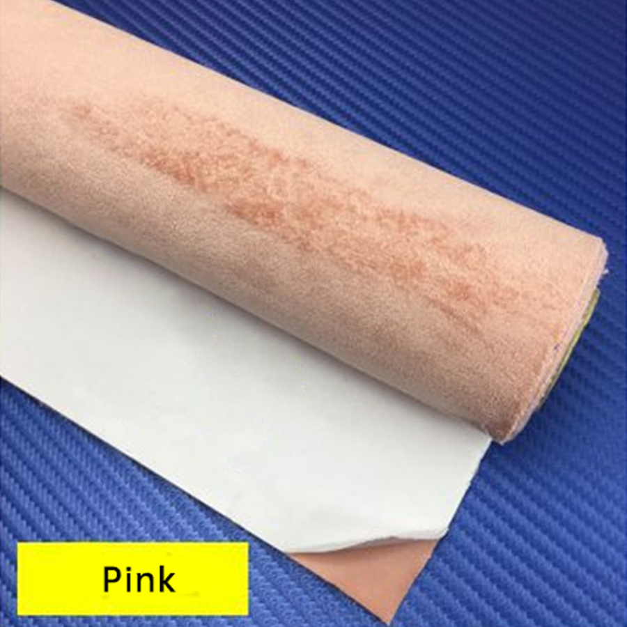 Hot Sale 0.8mm Self Adhesive Micro Suede Fabric Car Interior Vinyl Sticker Long Piles Sofa Fabric Velvet Wrap 1.5*10m/roll