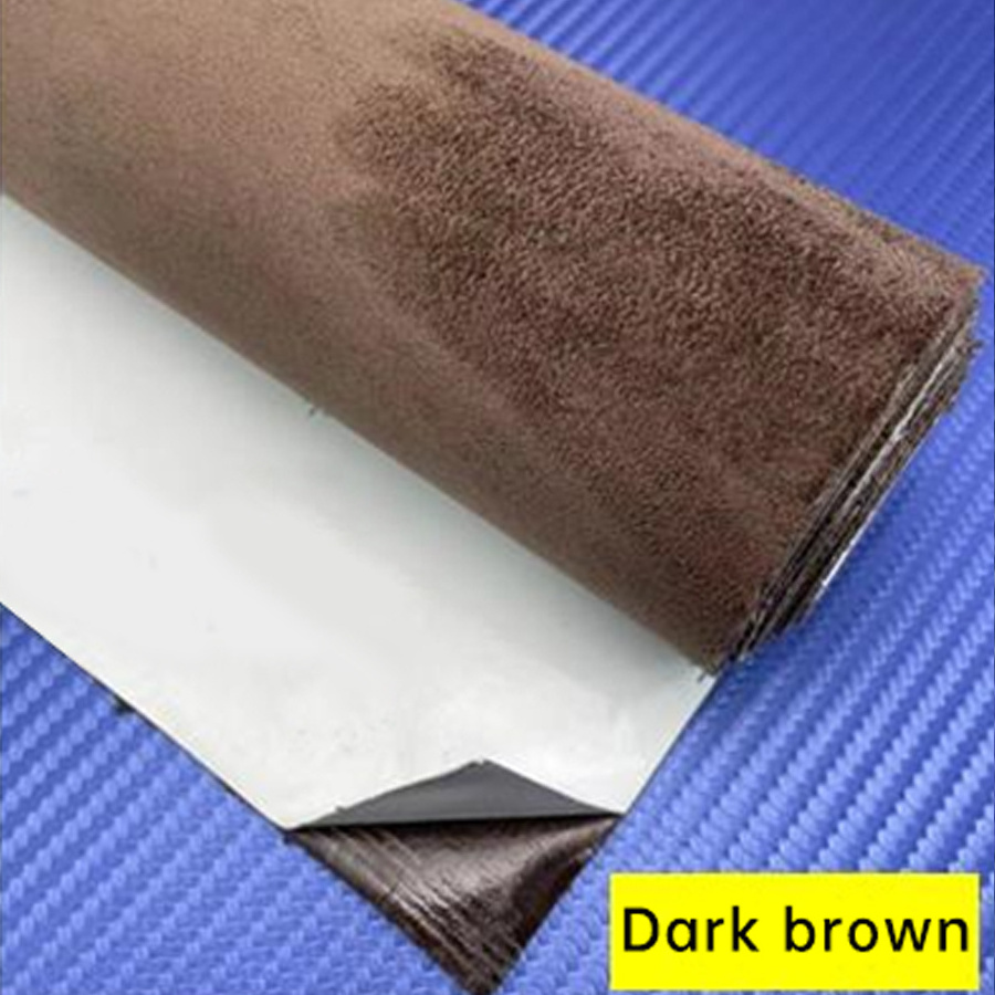 Hot Sale 0.8mm Self Adhesive Micro Suede Fabric Car Interior Vinyl Sticker Long Piles Sofa Fabric Velvet Wrap 1.5*10m/roll