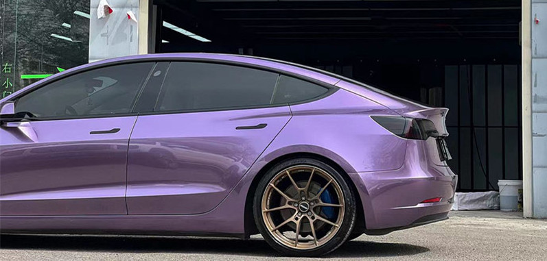 Best Price Factory Direct Supply Waterproof PVC Stretchable Liquid Metal Purple Car Wrapping Vinyl