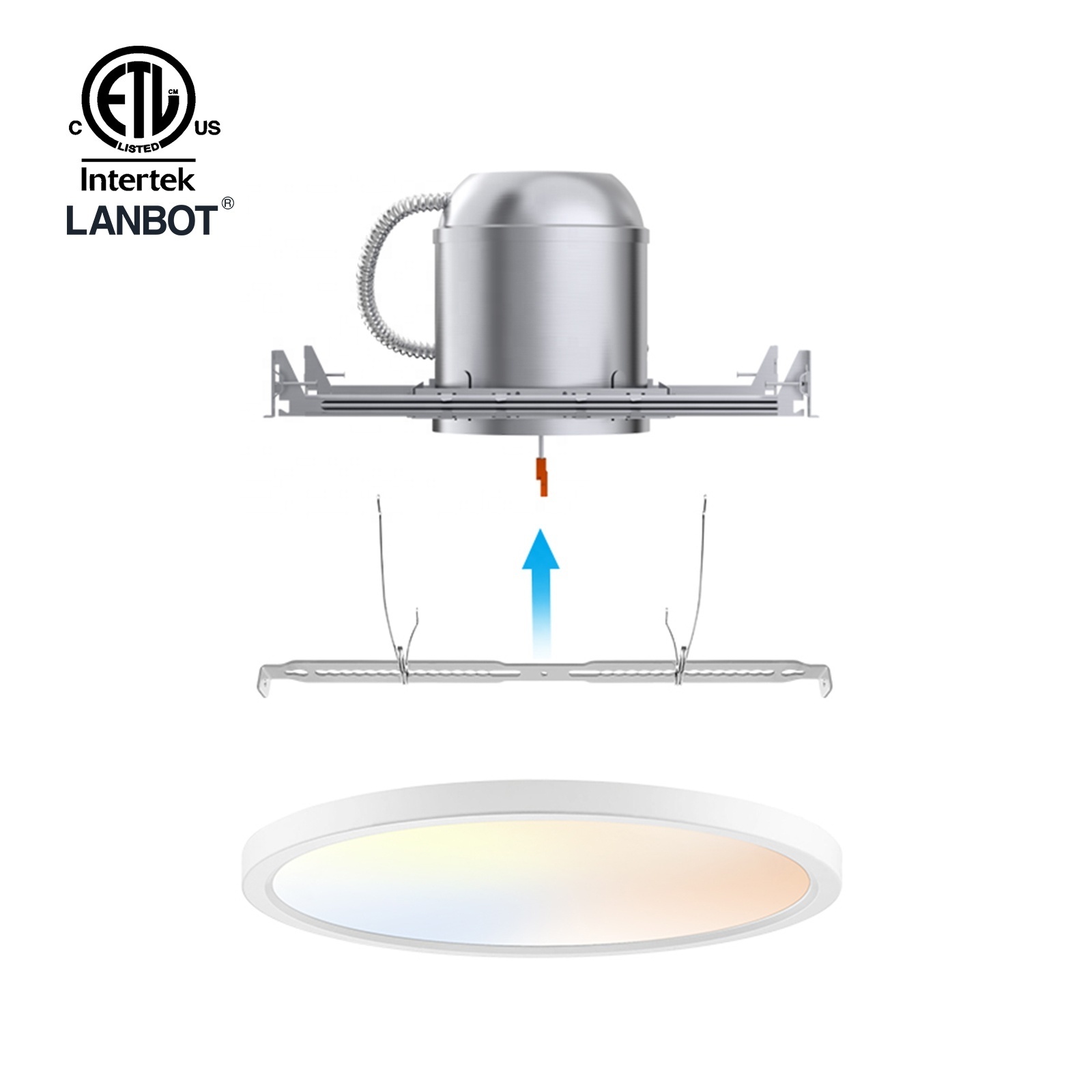 Lanbot 5CCT 12 inch golden ring surface mounted ceiling light with etl certification dimming for home office led light fixture