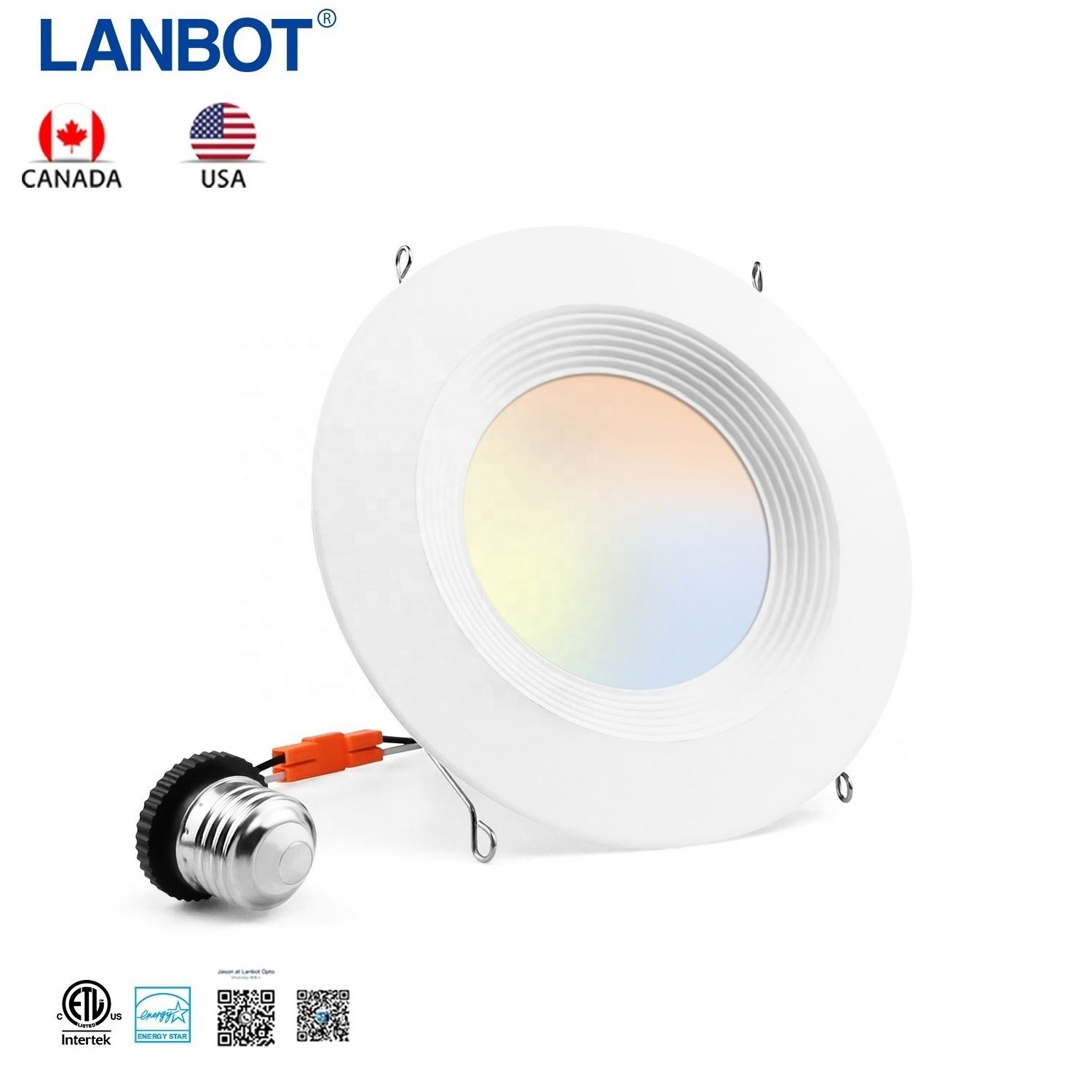 Recessed Can Light Led Disk Light Installs Into Junction Box 5/6 Inch Dimmable 3Cct Led Disk Light Flush Mount