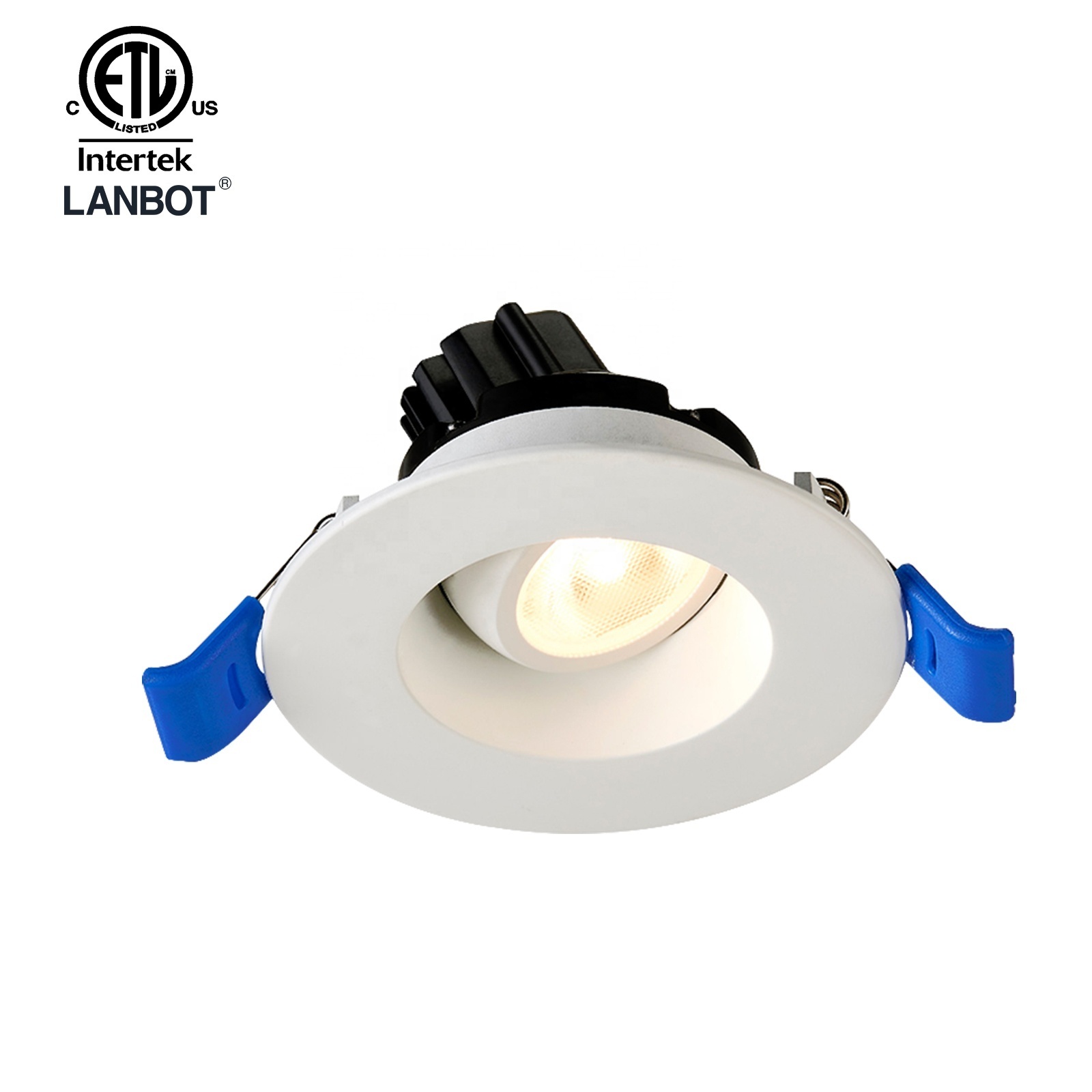 4 Inch 12w Etl Gimbal Led Downlight 1000 Lumens Dimmable 120v Recessed Ceiling Round White Trim Adjustable Panel Pot Light