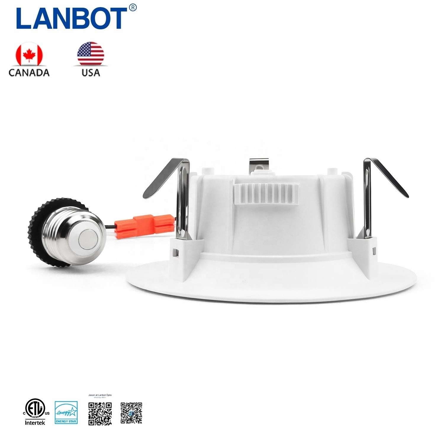 Lanbot Design 4/5/6 inch Dimmable LED Downlight 12W Baffle Design Retrofit led Recessed Lighting Can Light LED Trim 3000K