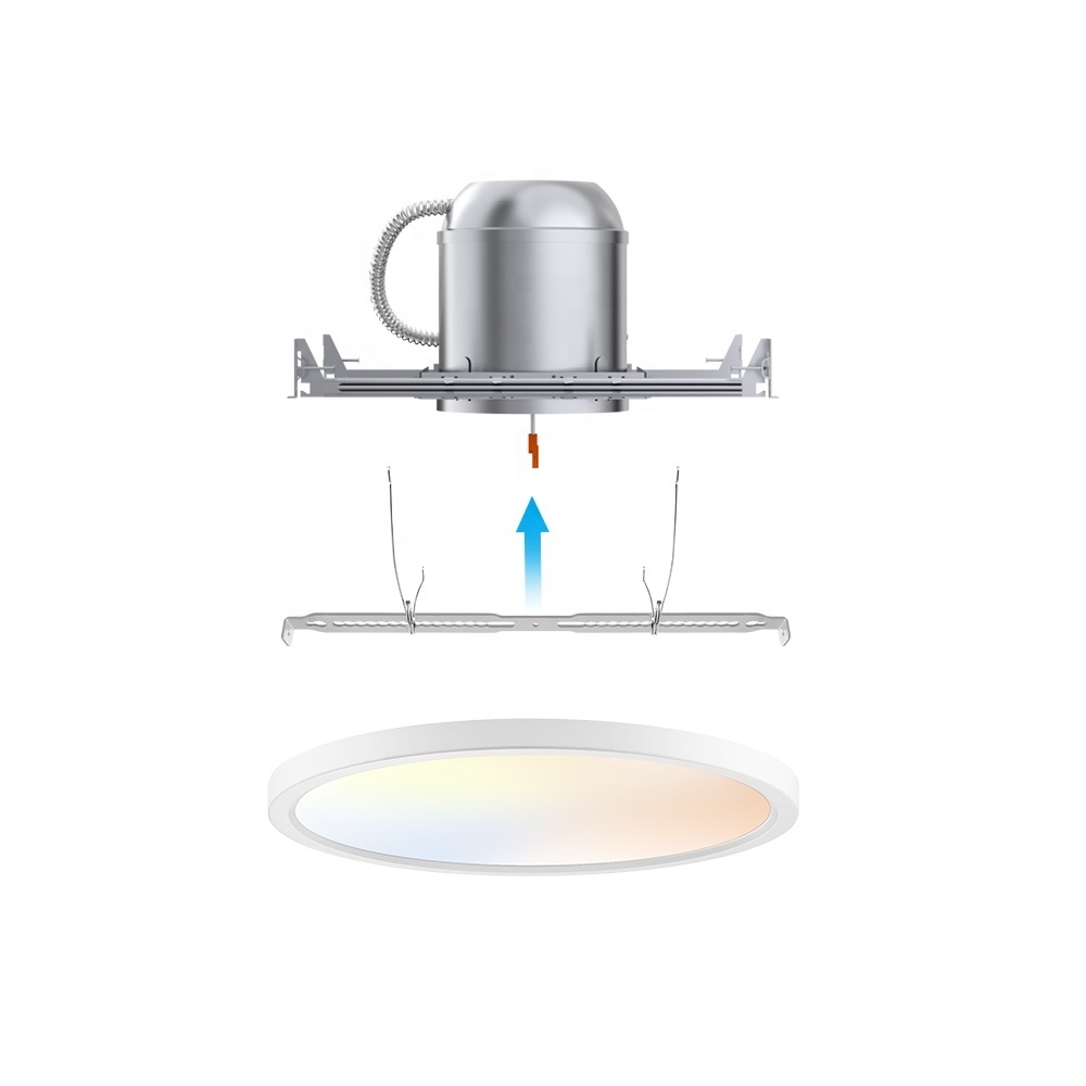 Lanbot Jason ETL 5/7/9/10/12/14 Inch Semi Flush Mount Dark Bronze 3 Light Close to Ceiling Light with Fabric Shade