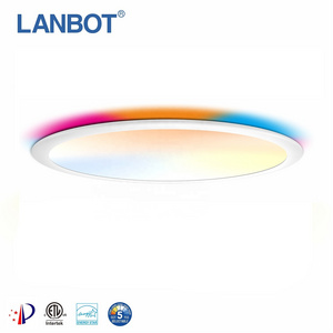 12 Inch LED Smart Flush Mount Ceiling Light RGB Color Compatible With Alexa And Google Home Assistant Oil Rubbed Bronze