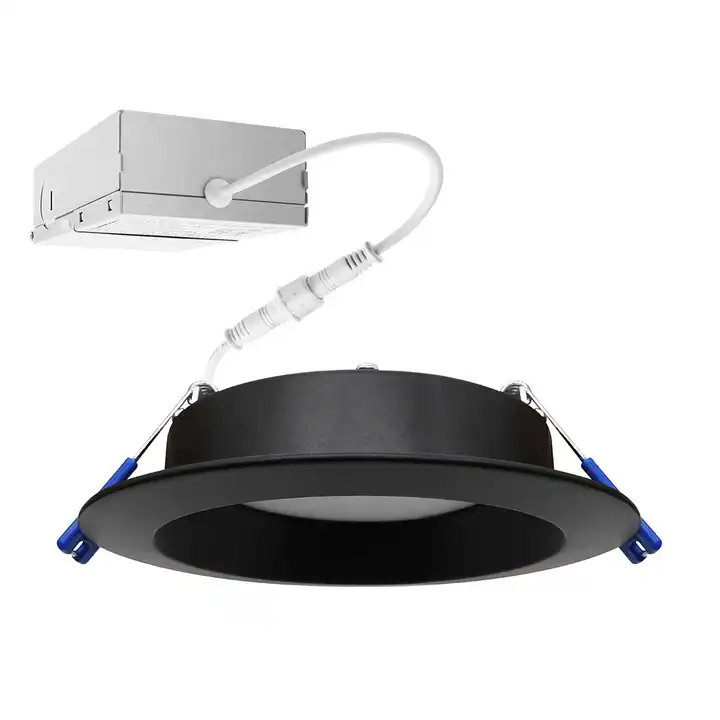 4 Inch LED Recessed Ceiling Light with Junction Box  Dimmable Ultra-Thin Low Profile Wafer Can-Killer Panel Downlight IC Rated