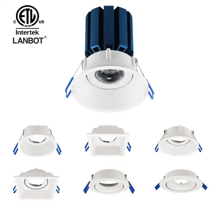 3 Inch LED Recessed Ceiling Light with Junction Box 15W 5CCT Selectable CRI90 Dimmable Canless Downlight Wet Rated IC Rated ETL