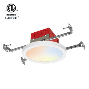 Lanbot surface mounted 12 inch square shape ETL led ceiling light 120v 5CCT dimmable for living room led light fixture