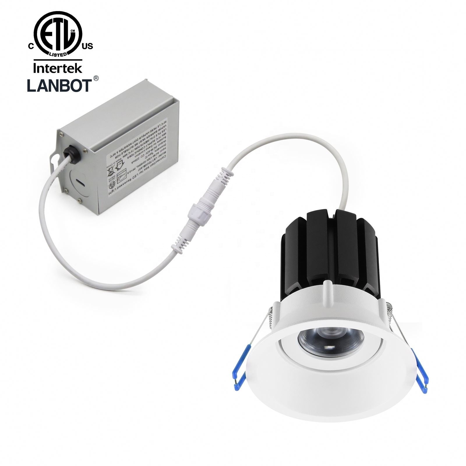 LANBOT 6 Inch Led Downlight Fixture Downlights Recessed Anti Glare Cob Down Spot light Round led ceilling Light