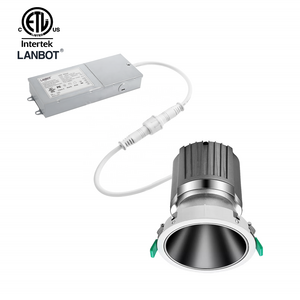 Lanbot ETL 2 Inch 3 inch 4 inch  Square Trim Adjustable Shower Downlight Dimmable Downlight  Led Ceiling Light