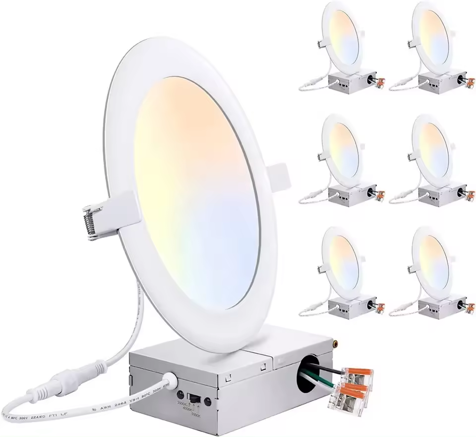 Smart Wifi TUYA RGB LED Recessed Panel Light Phone APP Control 9W 12W 14W Round Panels light