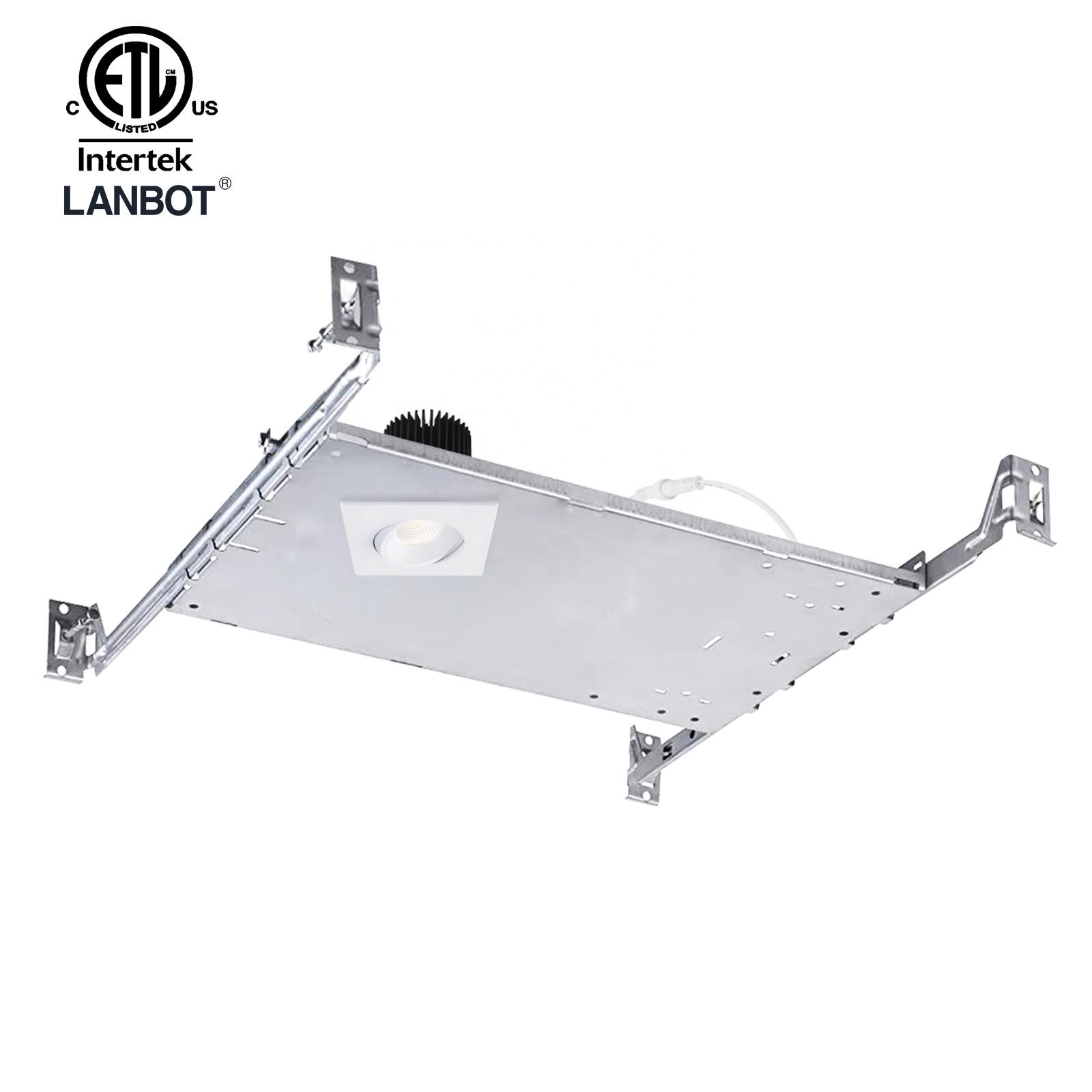 LANBOT New product 6 inch 3CCT Dimmable 1500LM IC Rated IP54 Wet Location Led Eyeball Gimbal Light for Living Room