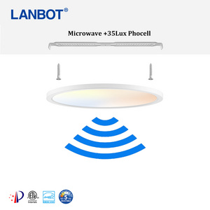 LANBOT ETL 7/9/12 Inch 15W 18W 24W 110LM/W Microwave Sensor Smart LED Ceiling Light /Flush Mounted LED Panel Light For Office