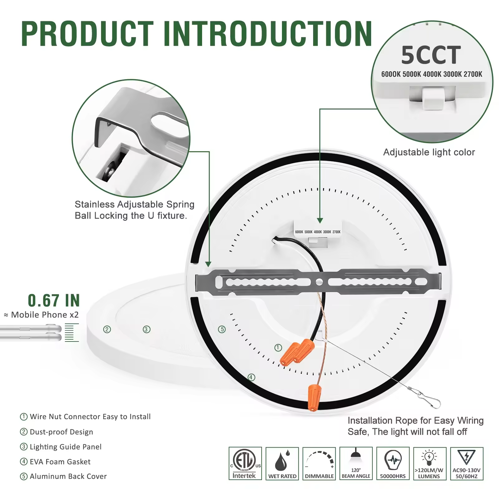 7 Inch 9 Inch 12 Inch Round Ceiling Led Light LED Surface Mount Downlight LED Ceiling Light Flush Mount ceiling light