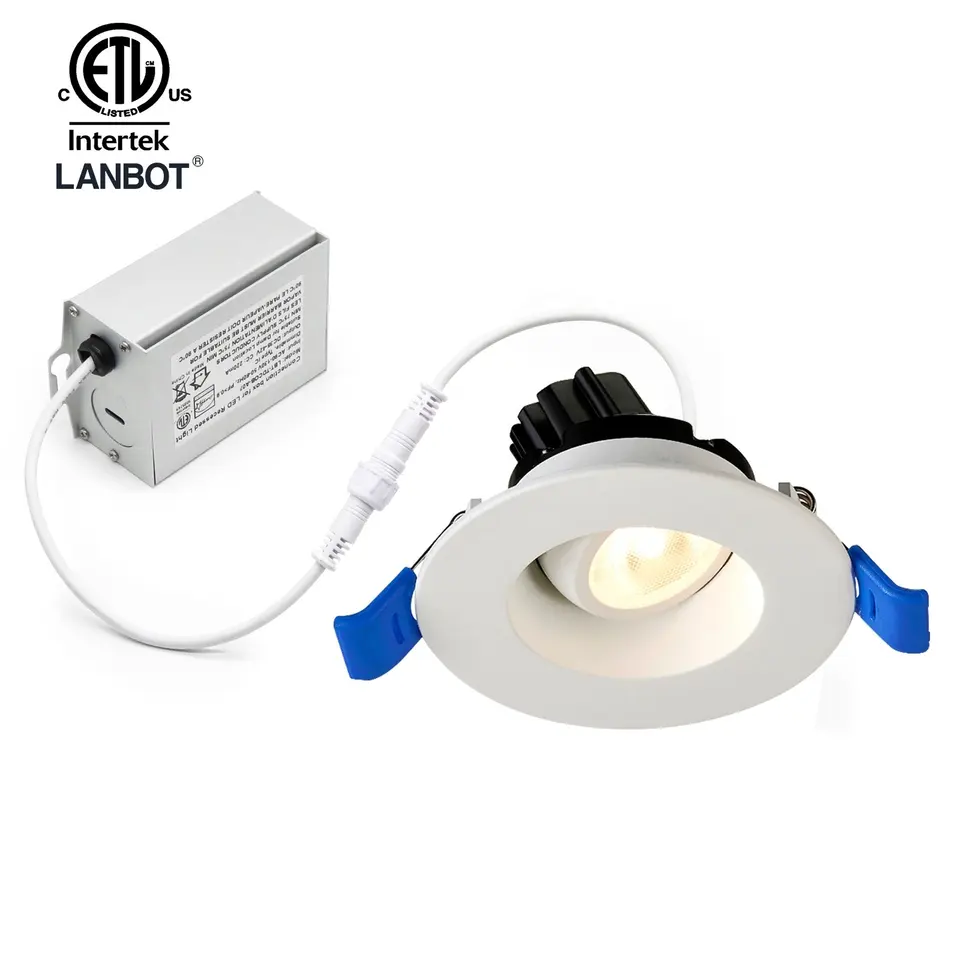 360 Degree CCT Adjustable Super Bright Led Downlight 3inch 9W Rotatable Deep Anti-glare Led Gimbal Eyeball Light with  ETL CE