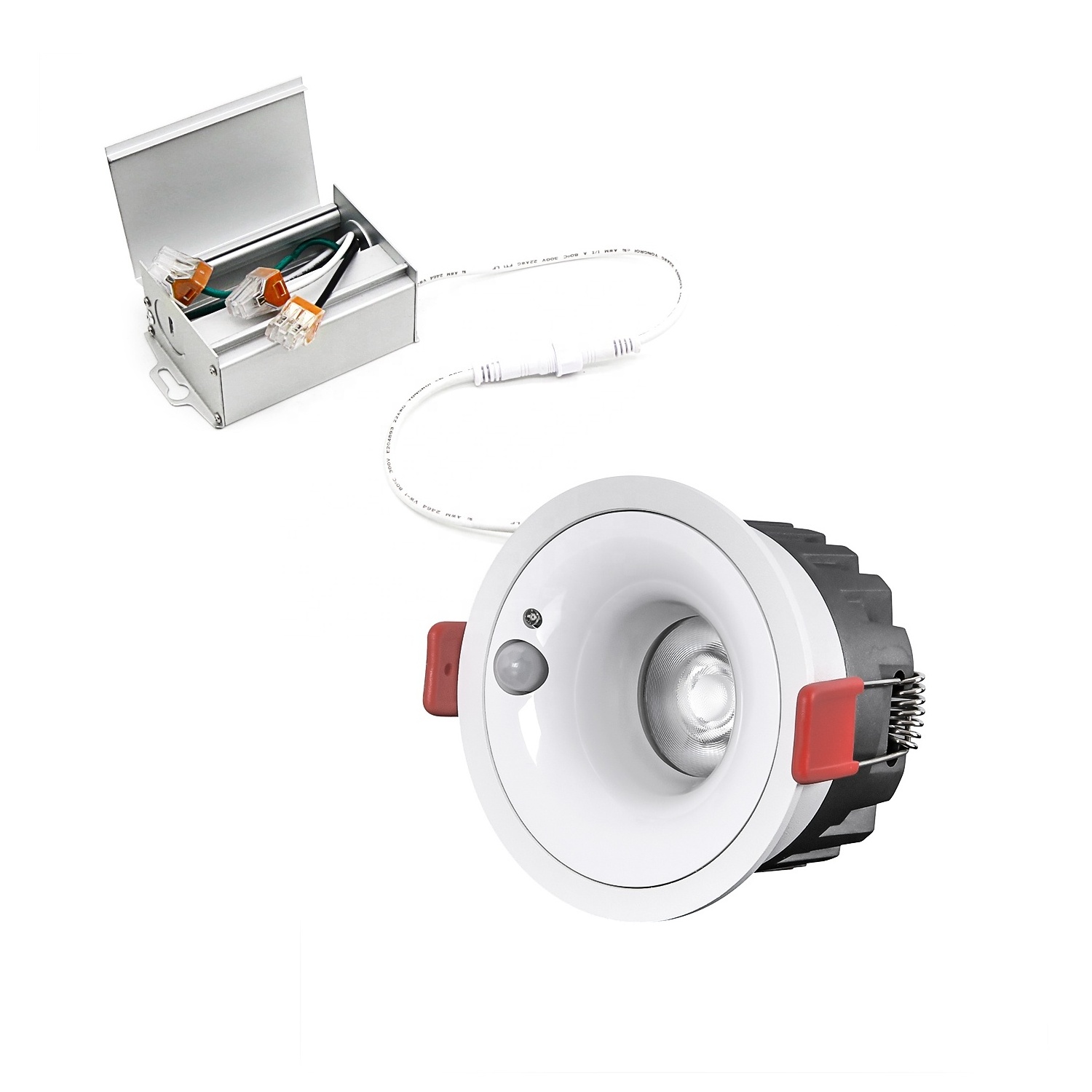 Warm white color temperature(CCT) battery operated led sensor downlight