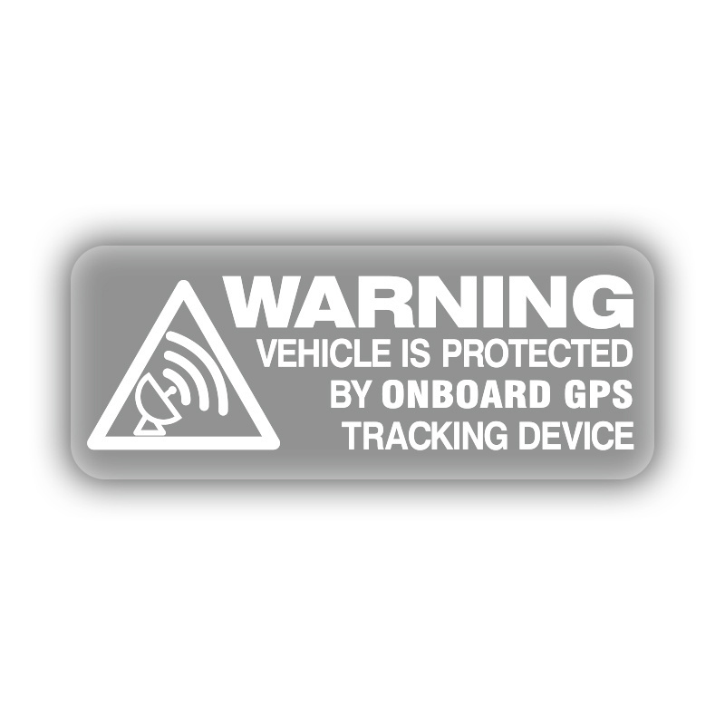 Warning gps tracking on board tracker security car van bike window stickers