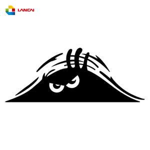 Peeking Monster Funny Decal for Car Wall Closet  Window Bumper Sticker