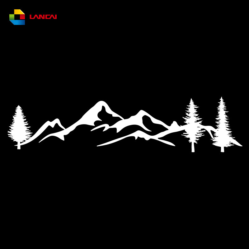 Car decoration accessories tree mountain suv rv camper car-styling vehicle decals