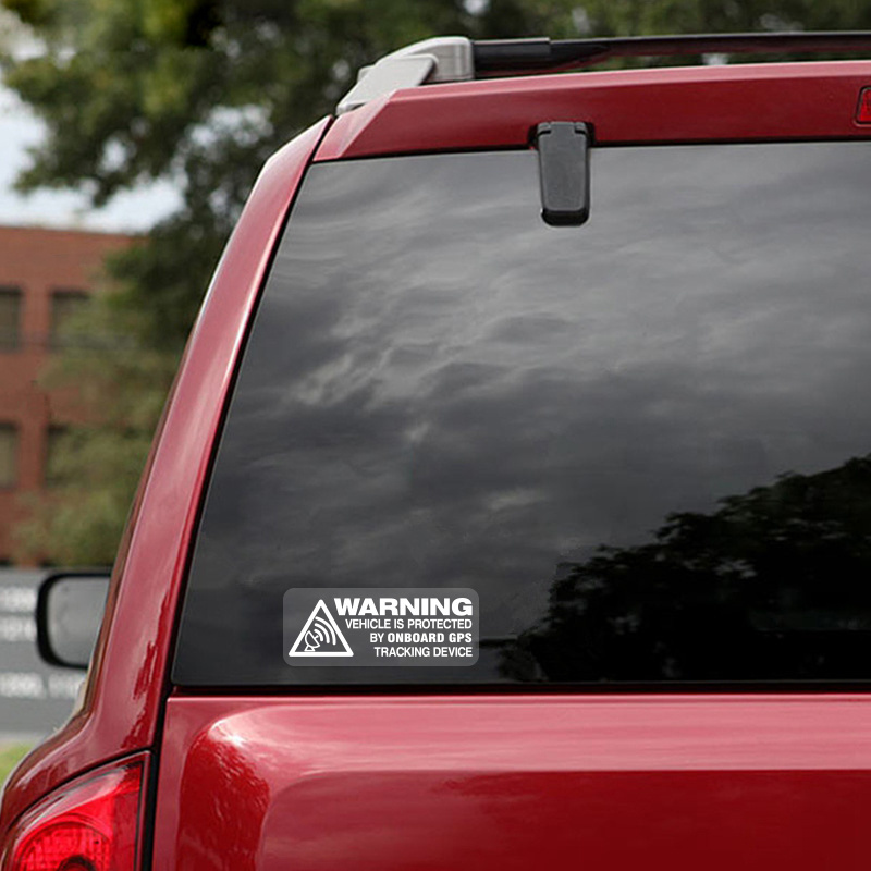 Warning gps tracking on board tracker security car van bike window stickers