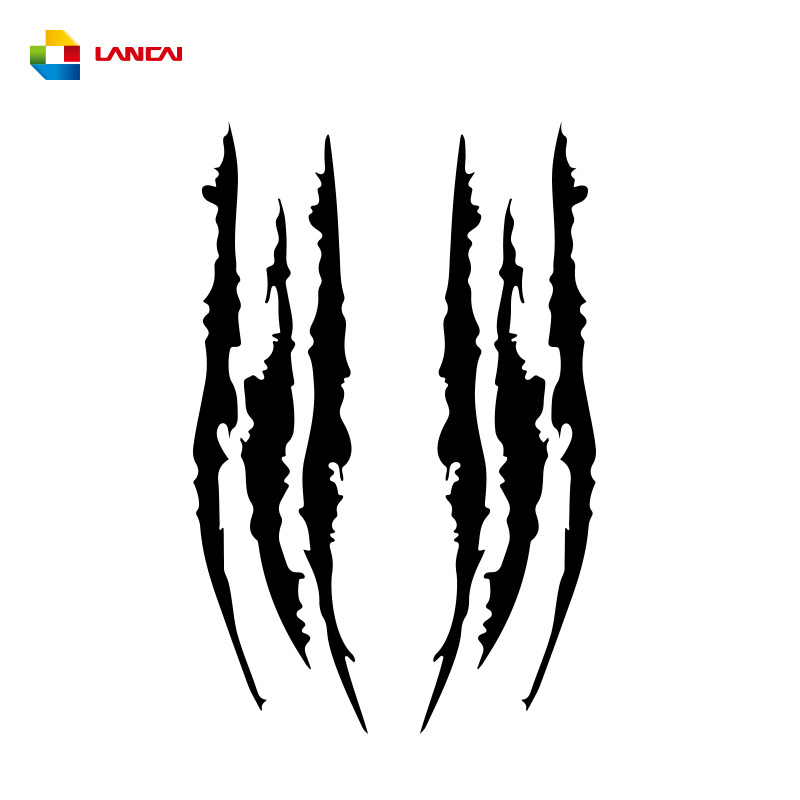 Creative personality  monster claw scratch stripe marks headlight car decal stickers