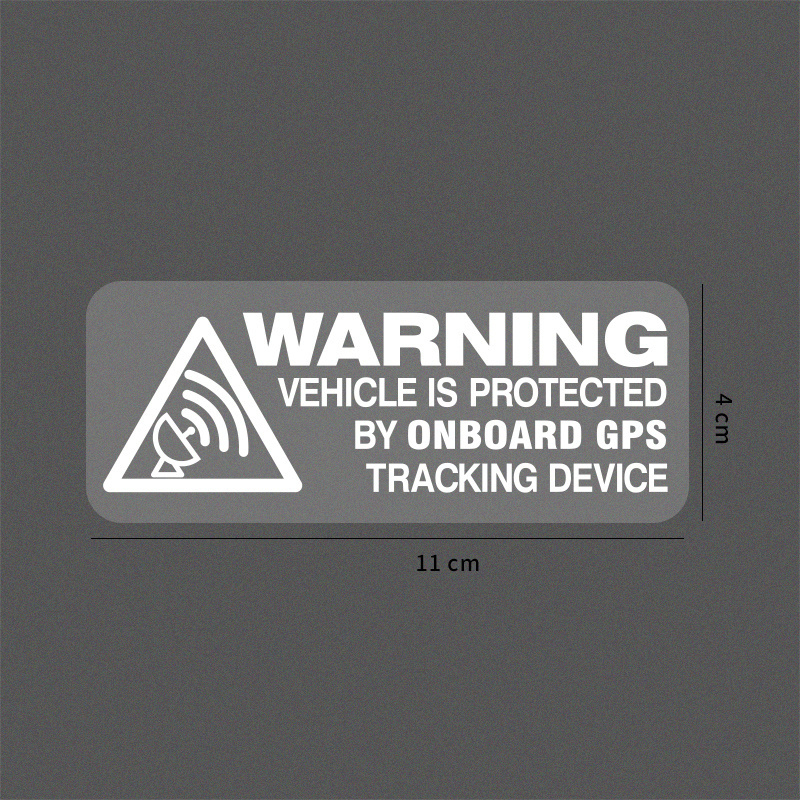 Warning gps tracking on board tracker security car van bike window stickers