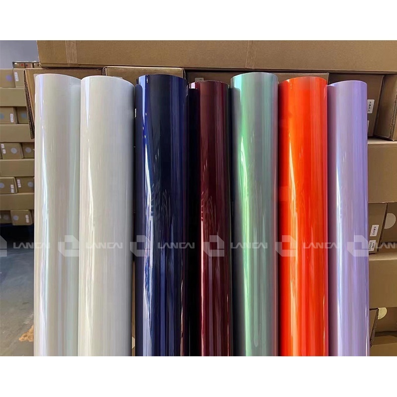 Car wrapping film colorful metallic vinyl film rolls air bubble free car wrap