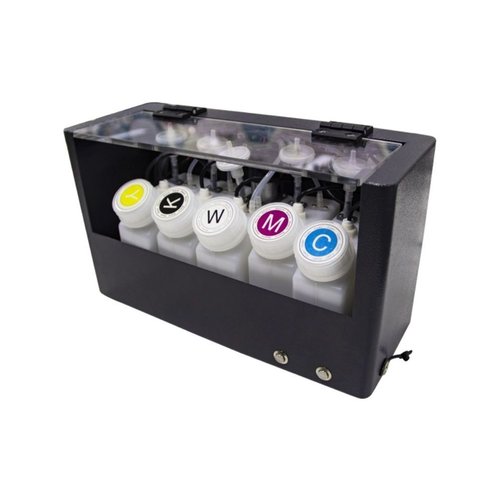 A3 DTF printer ink box cmykw circulation and stirring and alarm function ink cartridge for tshirt printing