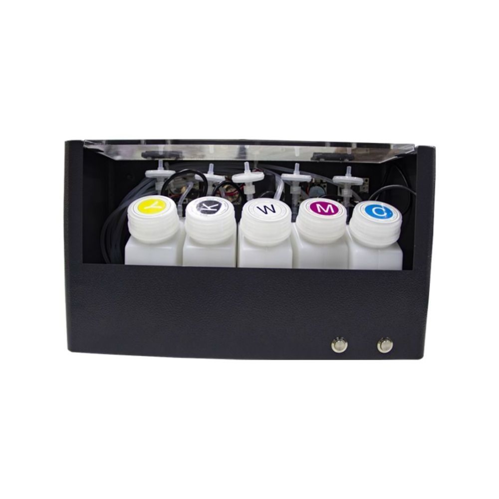 A3 DTF printer ink box cmykw circulation and stirring and alarm function ink cartridge for tshirt printing