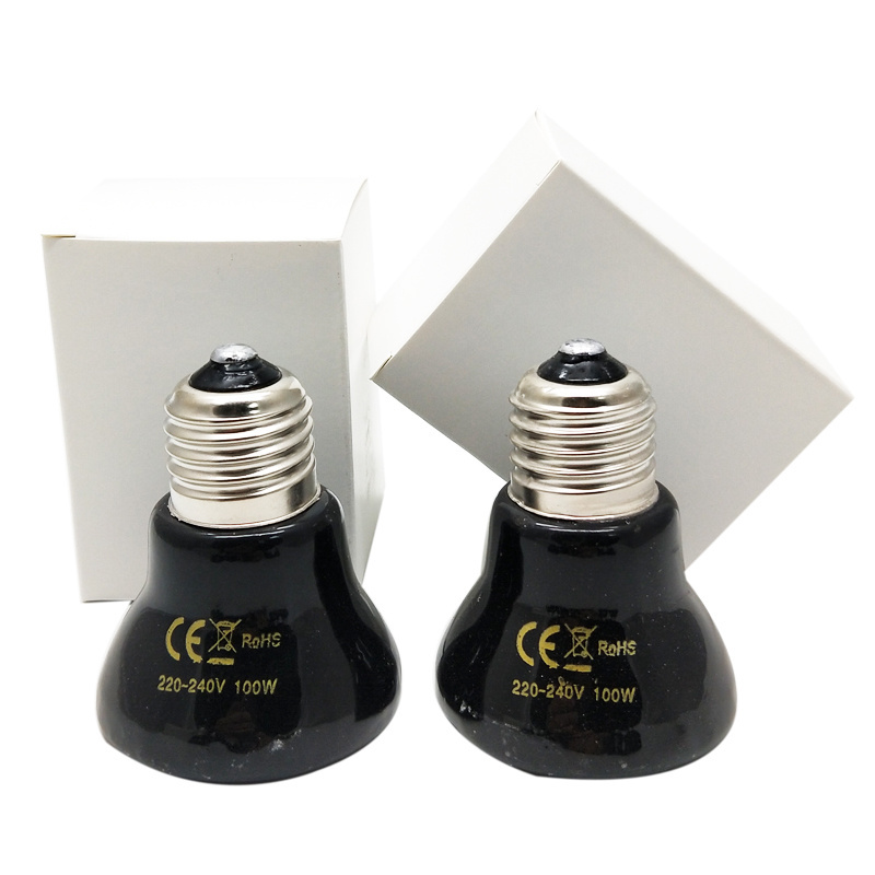 Customized 45MM 220V-240V 50W Ceramic Heater Bulb For Egg Incubator Emitter