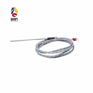 K N J E T type thermocouple PT100 RTD temperature sensor with connector