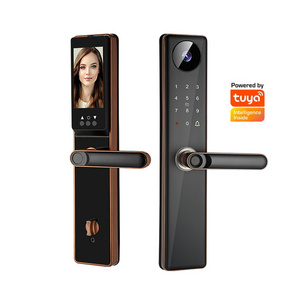 China Smart Lock Manufacturers Wifi Tuya Smart Life App Video Door Bell Password Mortise Lock Smart Door Lock with Camera