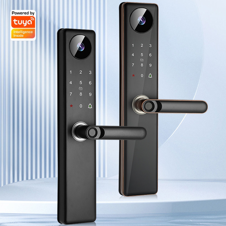 China Smart Lock Manufacturers Wifi Tuya Smart Life App Video Door Bell Password Mortise Lock Smart Door Lock with Camera