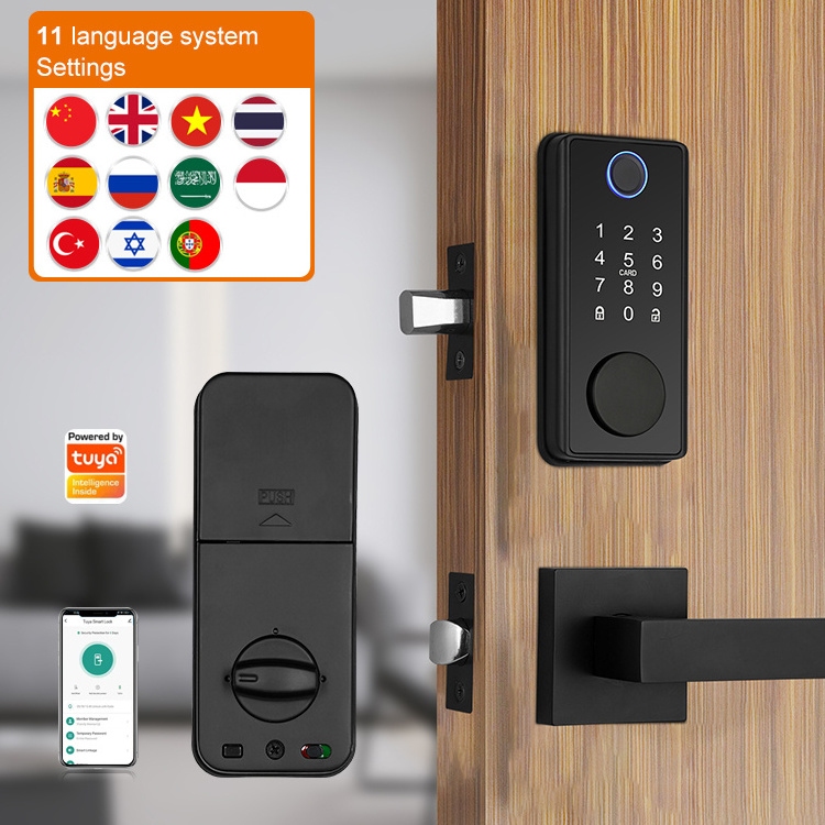 New Arrival Smart Real-time Monitoring Digital Door Lock Waterproof Tuya Wifi Bluetooth Locks Fingerprint Smart Door Locks