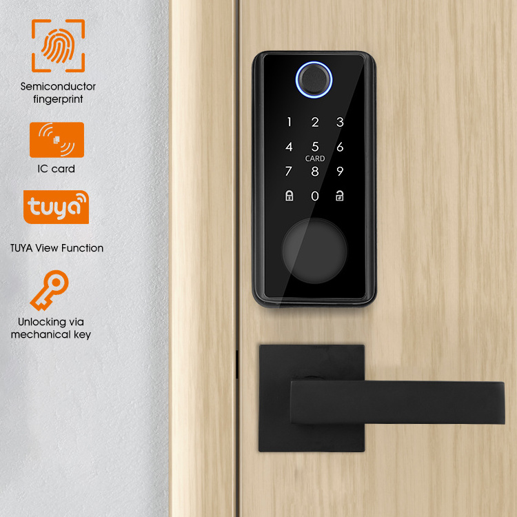 New Arrival Smart Real-time Monitoring Digital Door Lock Waterproof Tuya Wifi Bluetooth Locks Fingerprint Smart Door Locks