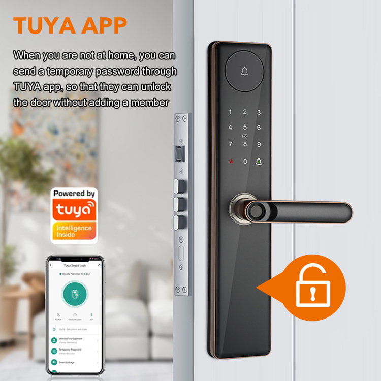 High Quality Waterproof Digital Keypad Electronic Security Door Lock Smart Card Keys Fingerprint Tuya Wifi Door Locks