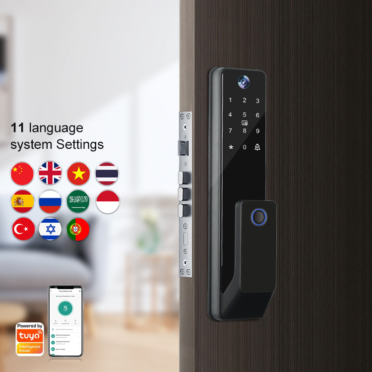 Waterproof Smart Lock Digital Handle Keyless Tuya Smart Lock Password Door Fingerprint Apartment Home Smart Gate Lock