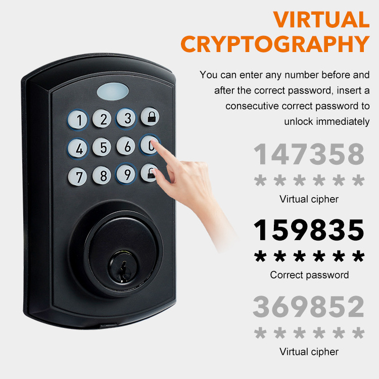 High Quality Digital Lock Keyless Tuya Smart Deadbolt Digitales Electric Front Door lock With Keypad Auto Lock