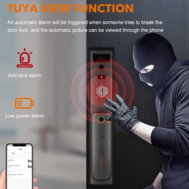 High Quality 3D Face Recognition Digital Door Lock Waterproof Tuya Wifi Bluetooth Locks Fingerprint Smart Door Locks