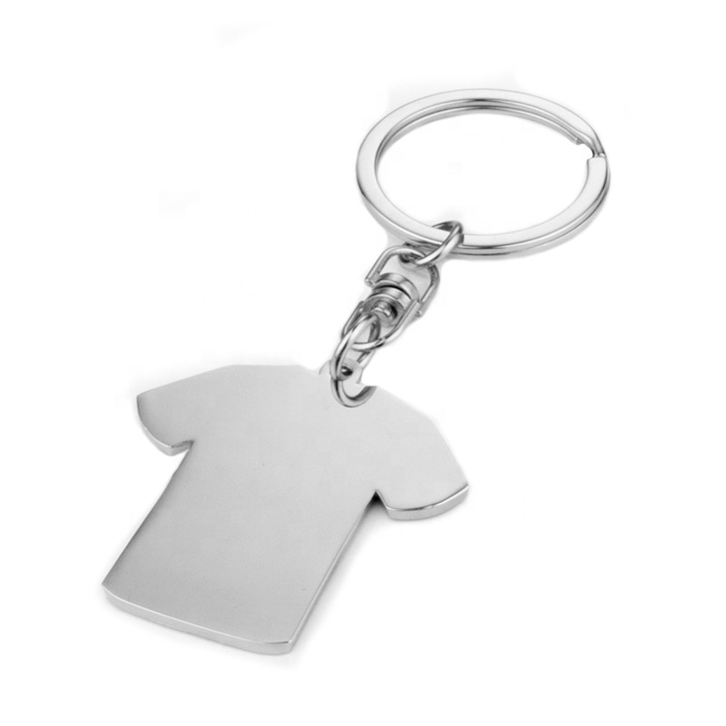 Lancoda T shirt Jersey Sublimation Metal Keychain Blanks Keyring