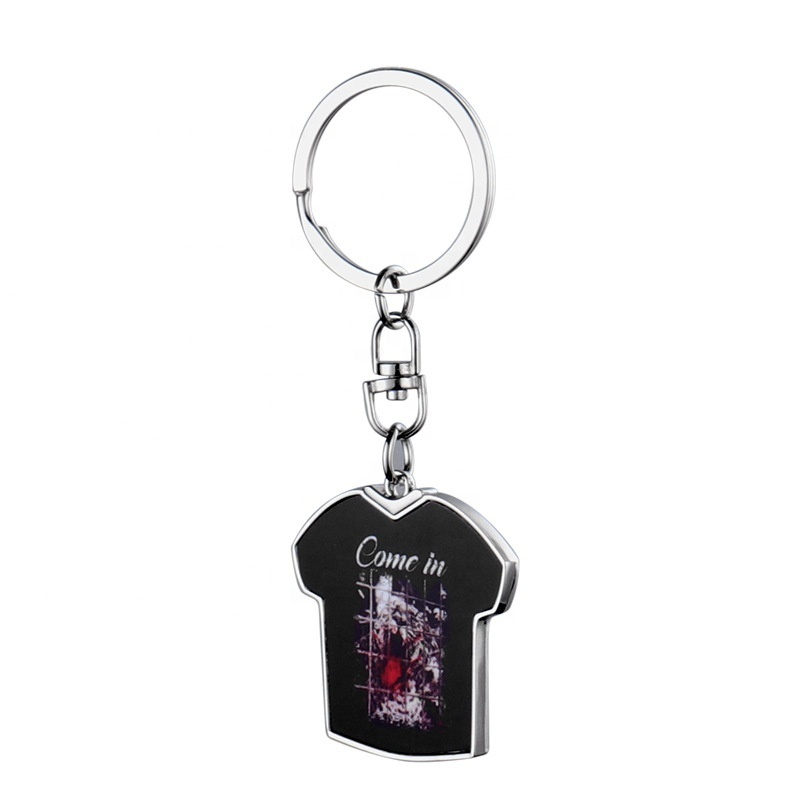 Lancoda T shirt Jersey Sublimation Metal Keychain Blanks Keyring