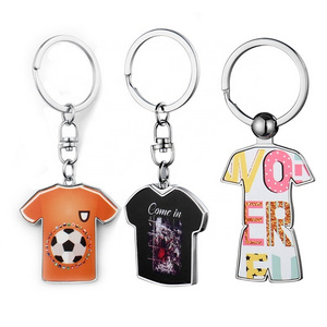 Lancoda T shirt Jersey Sublimation Metal Keychain Blanks Keyring