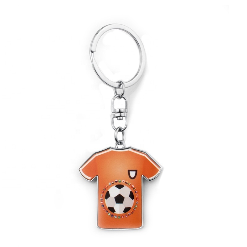 Lancoda T shirt Jersey Sublimation Metal Keychain Blanks Keyring