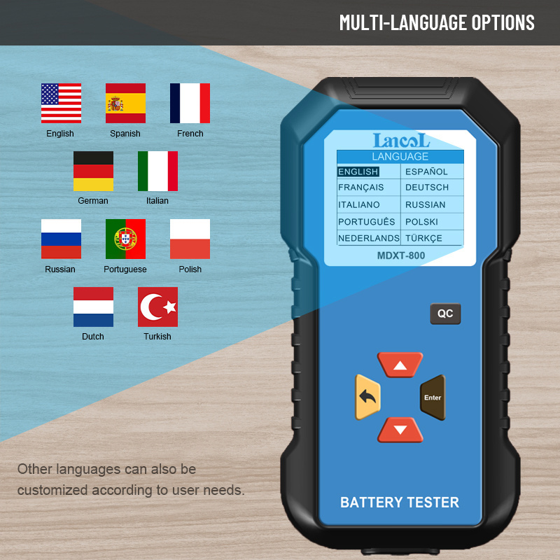 Lancol lithium car battery tester 12V smart digital automotive analyzer MDXT-800