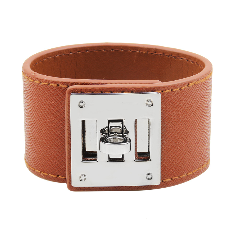 High Quality Wild Wide Leather Cuff Bracelets Women Trendy Fashion Leather Bracelet